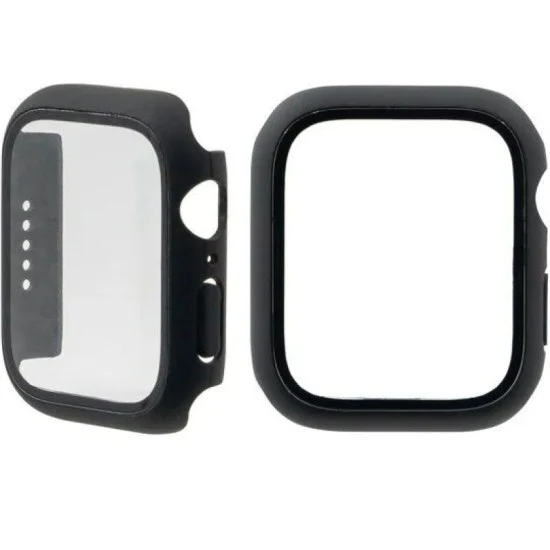 Torrii Torero Bumper Case with Screen Protector for Apple Watch Series 7 45mm- Black